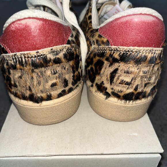 GOLDEN GOOSE LIMITED EDITION 486/600 LEOPARD PONY HAIR BALL STAR SNEAKERS NEW 37 - Picture 4 of 11